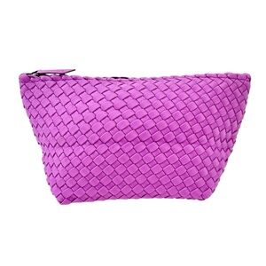 NWOT NAGHEDI Portofino Violet Purple Medium Cosmetic Pouch Storage Mini Bag
